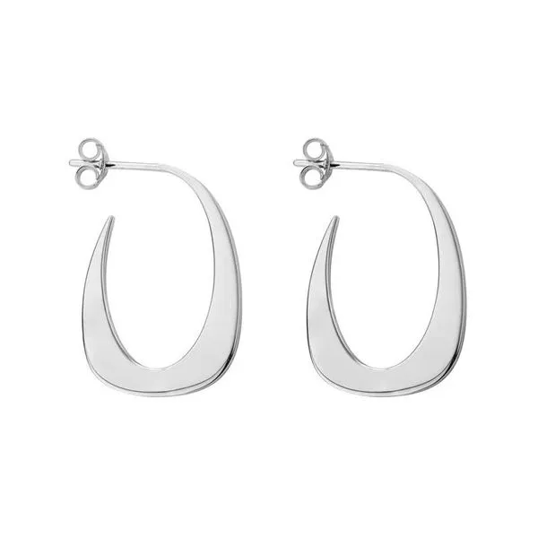 Silver J-Hoop Earrings Peter & Co. Jewelers Avon Lake, OH