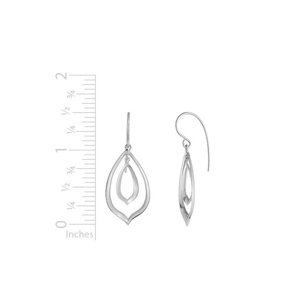 Double Pointed Teardrop Dangle Earrings Image 2 Peter & Co. Jewelers Avon Lake, OH