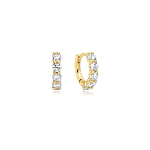 Ania Haie Gold Quintet Sparkle Huggie Hoop Earrings Peter & Co. Jewelers Avon Lake, OH