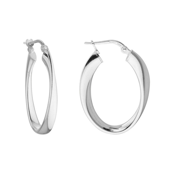 Silver Handmade Twist Hoop Earrings Peter & Co. Jewelers Avon Lake, OH