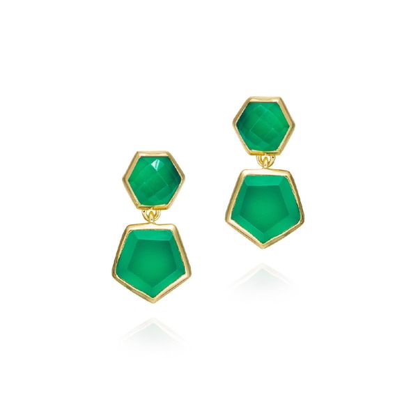 Jorge Revilla Green Onyx Geometric Earrings Peter & Co. Jewelers Avon Lake, OH