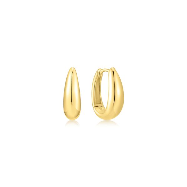 Ania Haie Gold Hollow Organic Pebble Drop Earrings Image 2 Peter & Co. Jewelers Avon Lake, OH