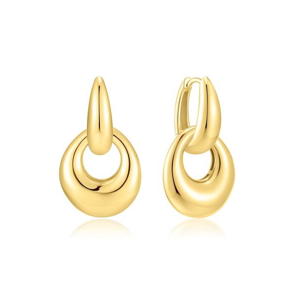 Ania Haie Gold Hollow Organic Pebble Drop Earrings Peter & Co. Jewelers Avon Lake, OH