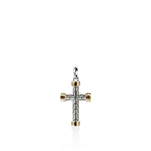 John Hardy Essential Two-Tone Cross Pendant Peter & Co. Jewelers Avon Lake, OH