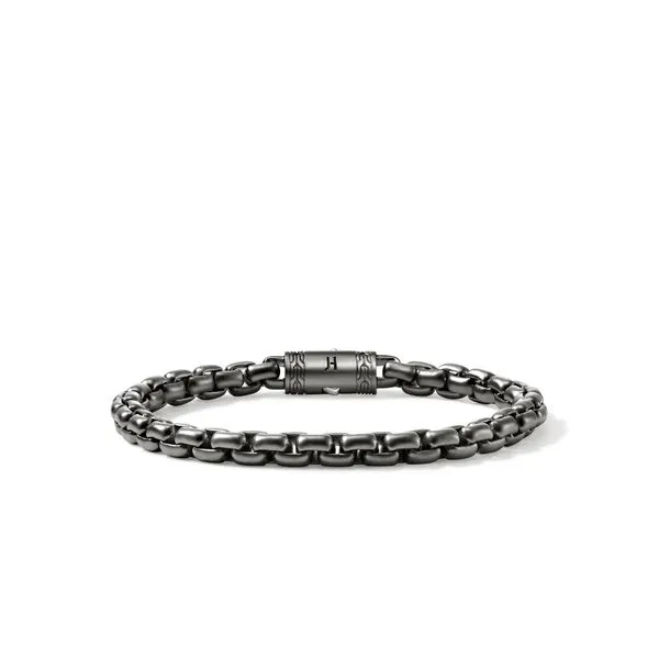 John Hardy Box Chain Bracelet, Dark Silver, 6mm Peter & Co. Jewelers Avon Lake, OH