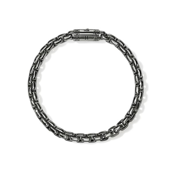John Hardy Box Chain Bracelet, Dark Silver, 6mm Image 4 Peter & Co. Jewelers Avon Lake, OH
