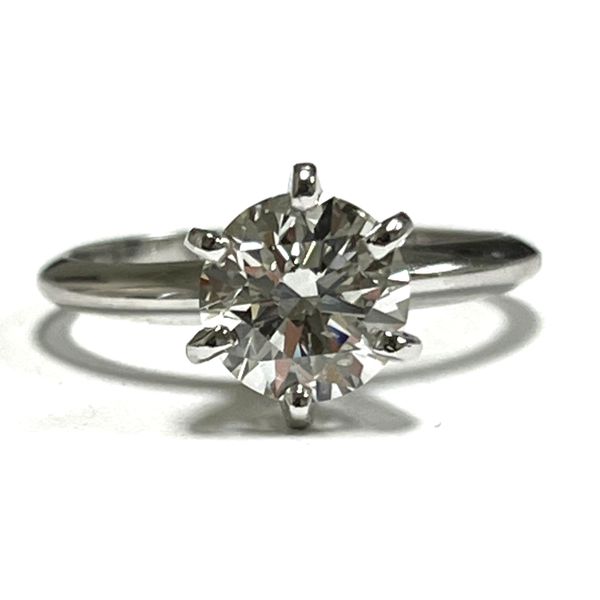 Platinum Diamond Solitaire Engagement Ring Pickens, Inc. Jewelers Atlanta, GA