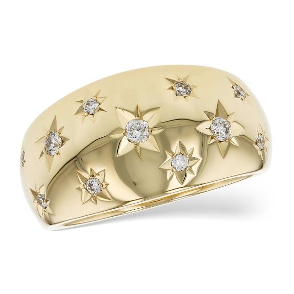 14KY Diamond Starburst Band Pickens, Inc. Jewelers Atlanta, GA