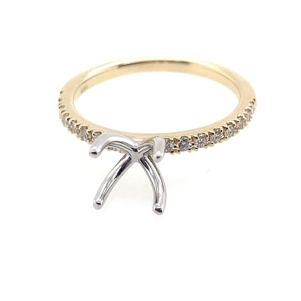 14K Two-Tone Gold Diamond Semi-Mount Pickens, Inc. Jewelers Atlanta, GA