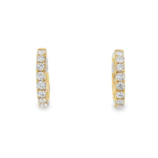 14KY 0.50 CT TW Diamond Huggie Earrings Pickens, Inc. Jewelers Atlanta, GA