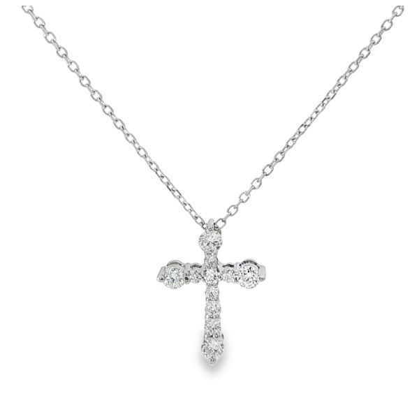 14KW 0.25 CT TW Diamond Cross Necklace Pickens, Inc. Jewelers Atlanta, GA
