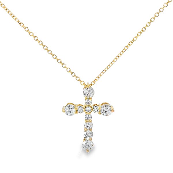 14KY 0.50 CT TW Diamond Cross Necklace Pickens, Inc. Jewelers Atlanta, GA