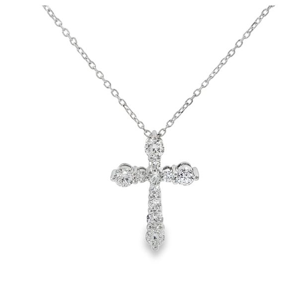 14KW 0.50 CT TW Diamond Cross Necklace Pickens, Inc. Jewelers Atlanta, GA