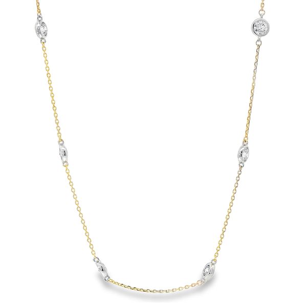 14K Two-Tone Gold 2.50 CT Diamond By Yard Necklace Pickens, Inc. Jewelers Atlanta, GA