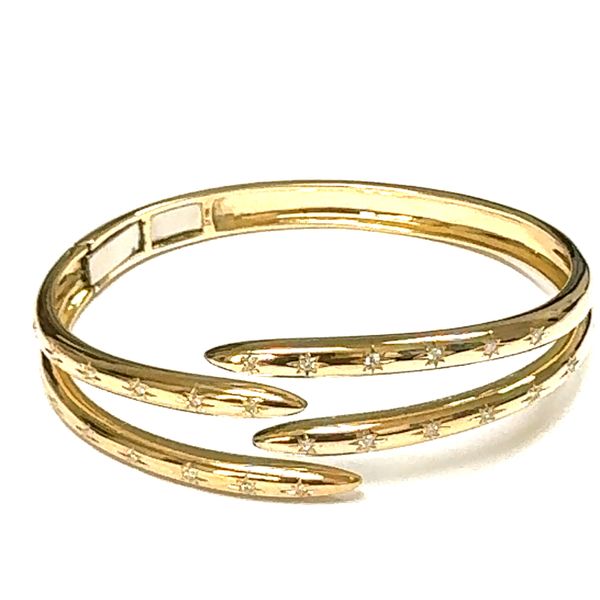 18KY Hinged Diamond Cuff Bracelet Pickens, Inc. Jewelers Atlanta, GA