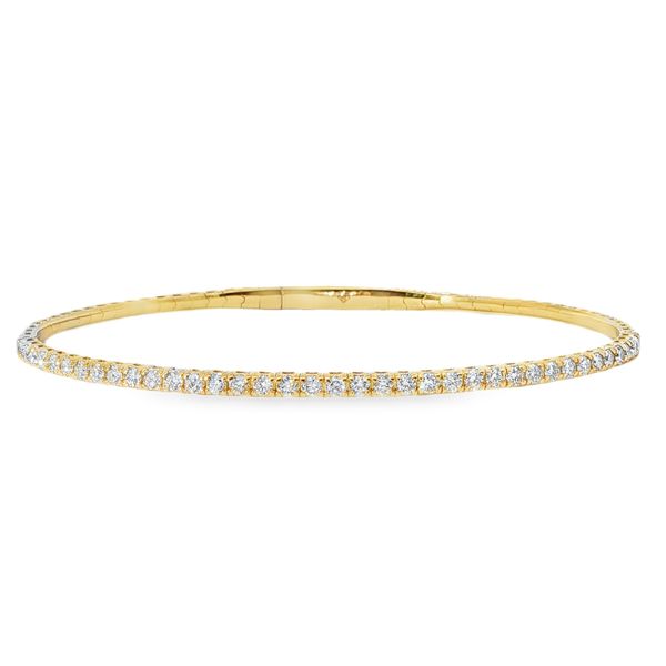 14KY 1 CT Diamond Flex Bangle Bracelet Pickens, Inc. Jewelers Atlanta, GA