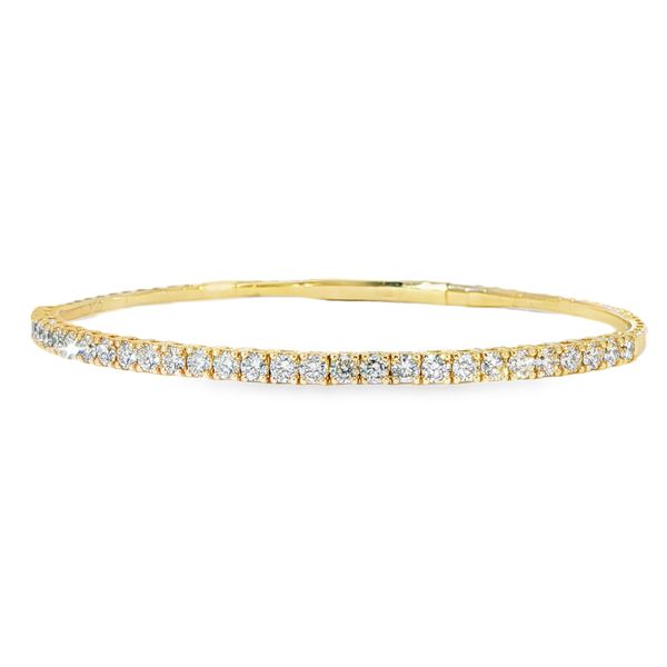14KY 2 CT Diamond Flex Bangle Bracelet Pickens, Inc. Jewelers Atlanta, GA