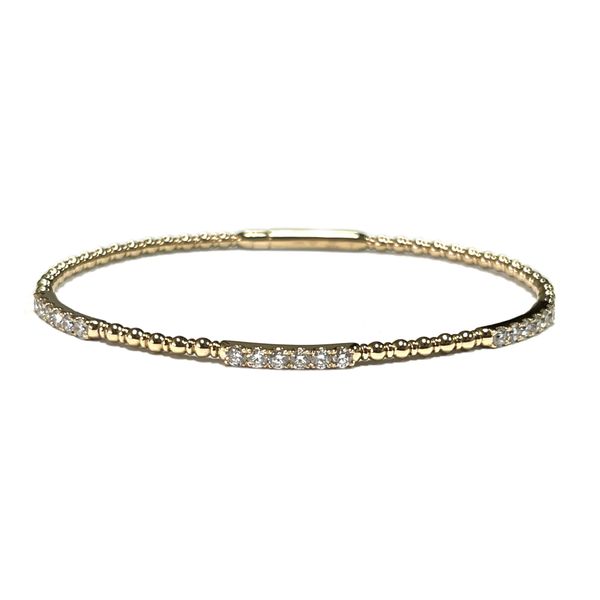 14KY 3/4 CT Diamond Flex Bangle Bracelet Pickens, Inc. Jewelers Atlanta, GA