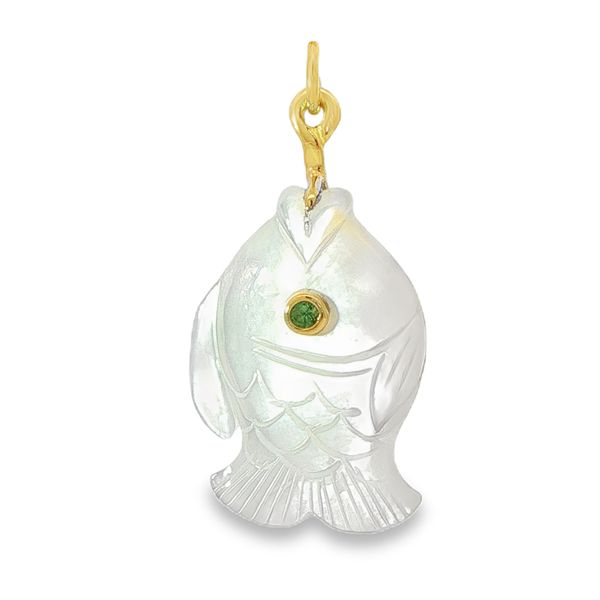 14KY Mother-of-Pearl Fat Fish Pendant Pickens, Inc. Jewelers Atlanta, GA