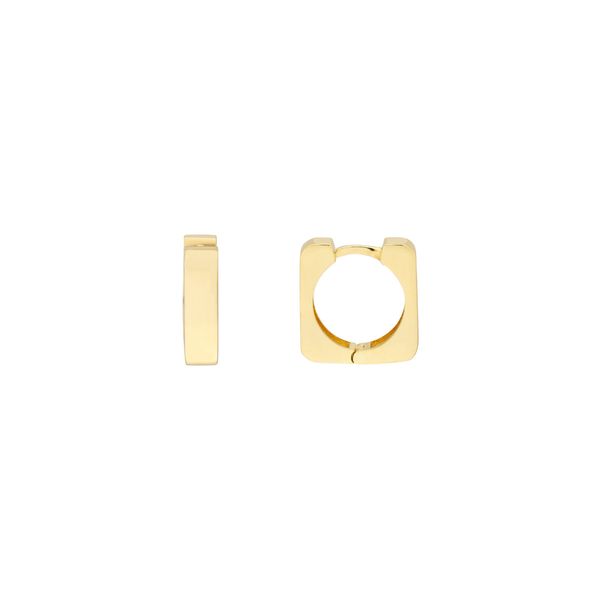 14KY Square Huggie Earrings Pickens, Inc. Jewelers Atlanta, GA