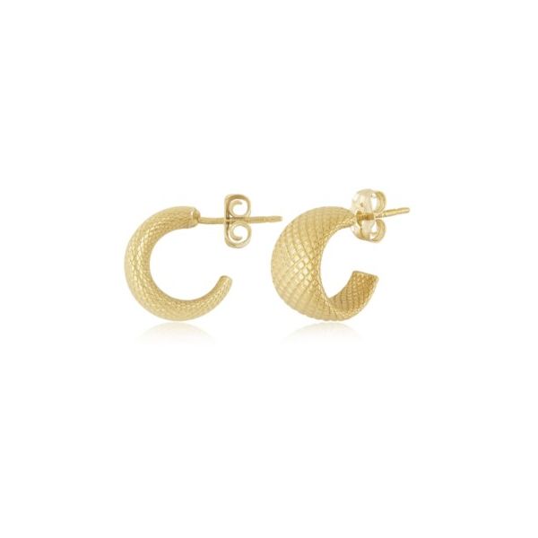 14KY Small Faceted Hoop Earrings Pickens, Inc. Jewelers Atlanta, GA