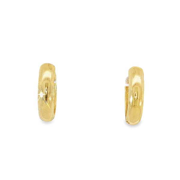 14KY 12 x 3MM Small Huggie Earrings Pickens, Inc. Jewelers Atlanta, GA