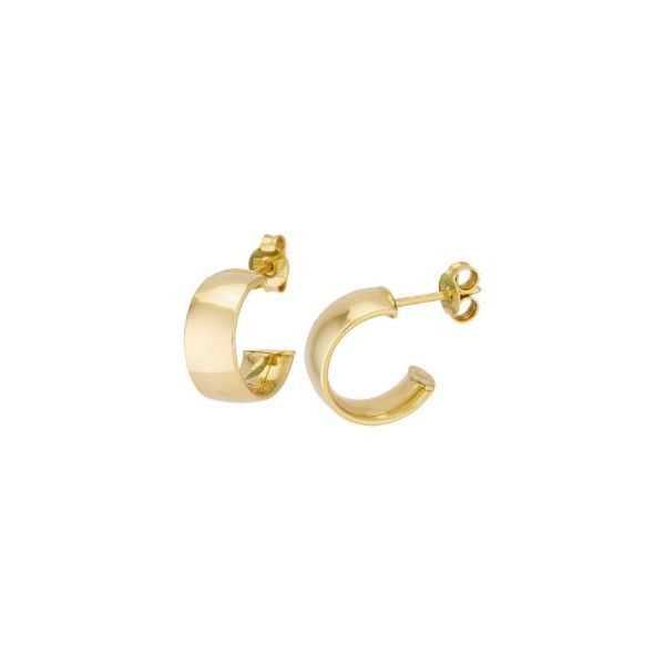 14KY Mini Wedding Band Post Earrings Pickens, Inc. Jewelers Atlanta, GA