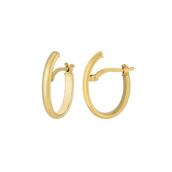 14KY 11x19mm Oval Polished Hinged Back Hoops Pickens, Inc. Jewelers Atlanta, GA