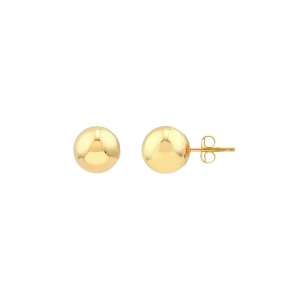 14KY Gold 8mm Ball Stud Earrings Pickens, Inc. Jewelers Atlanta, GA