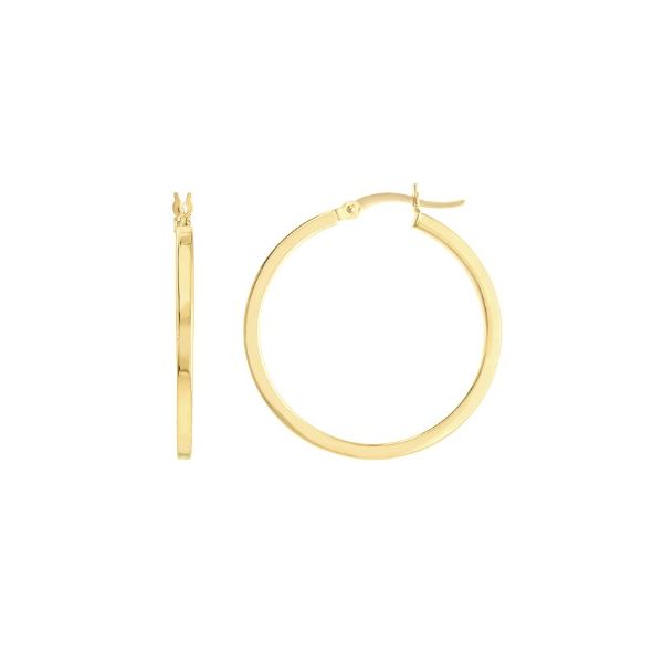 14KY 2 X 30mm Square Hoop Earrings Pickens, Inc. Jewelers Atlanta, GA