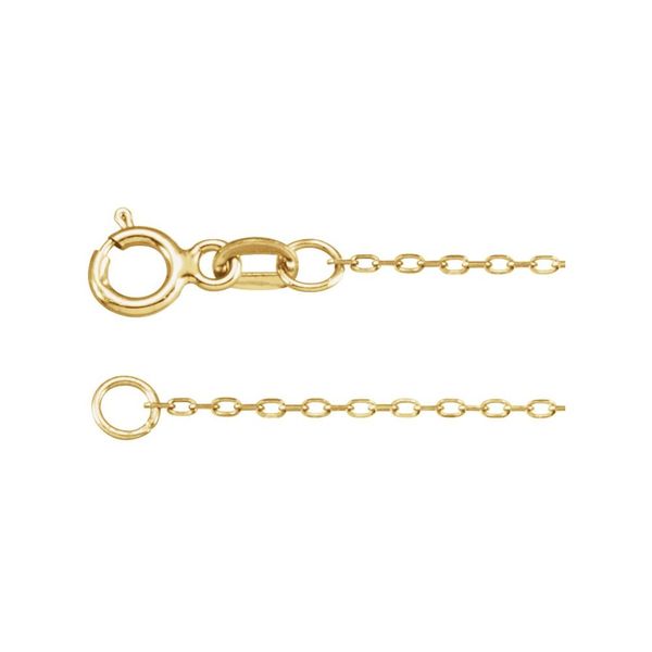 14K Yellow Gold .80 mm Diamond-Cut Cable 20