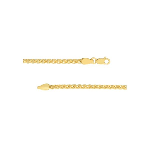 14KY 2.65mm Round Wheat Chain, 22