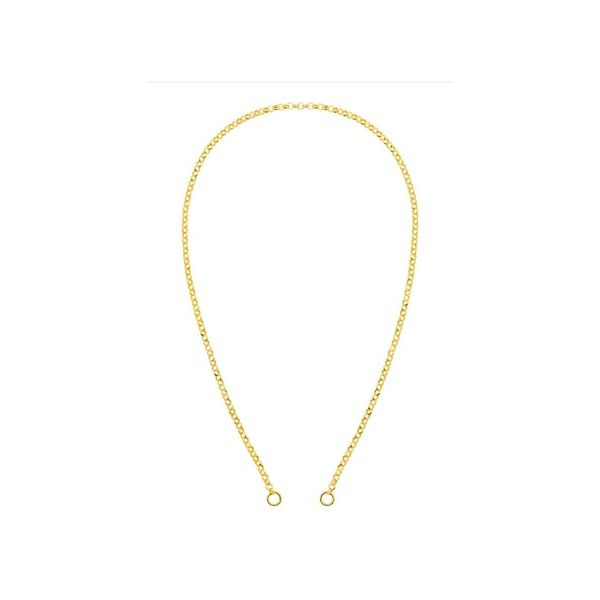 14KY Hollow Rolo Split Chain, 20