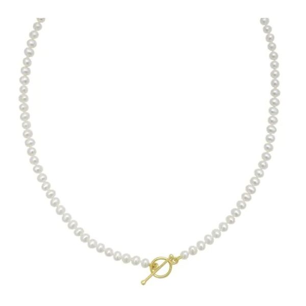 14KY Freshwater Pearl T-Bar Necklace Pickens, Inc. Jewelers Atlanta, GA