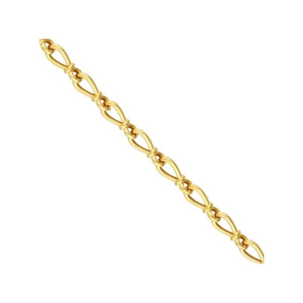 14KY 5.30MM Teardrop Link Bracelet, 7.5