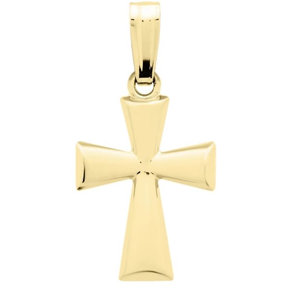 Children's 14KY Plain Cross Necklace, 15