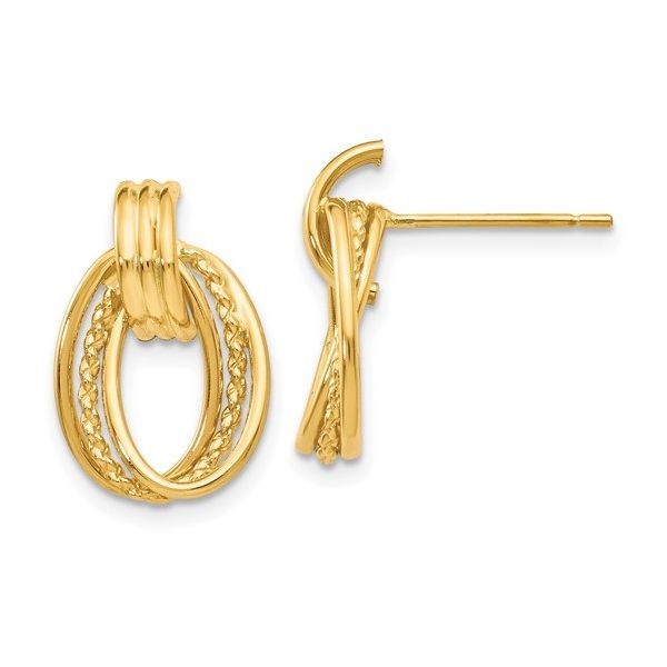 Gold Earring Pineforest Jewelry, Inc. Houston, TX
