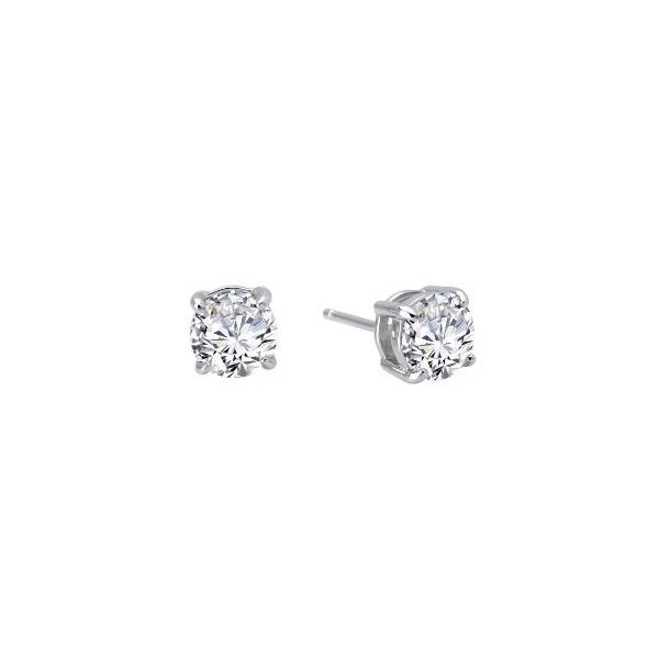 SS Lafonn Lassaire Round Solitaire Stud Earring Pair Pineforest Jewelry, Inc. Houston, TX