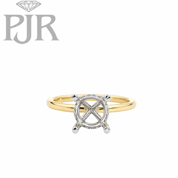 Two-Tone Hidden Halo Engagement Ring P.J. Rossi Jewelers Lauderdale-By-The-Sea, FL