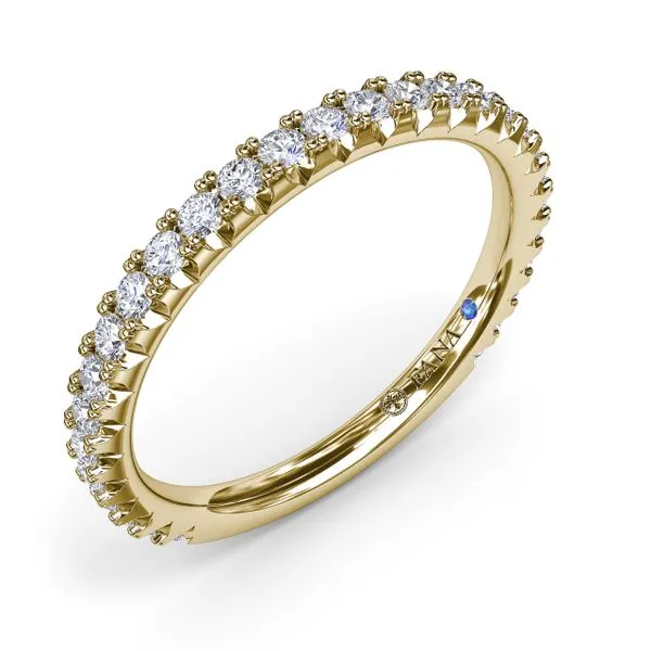 FANA 14K Yellow Gold Split-Prong Diamond Wedding Band P.J. Rossi Jewelers Lauderdale-By-The-Sea, FL