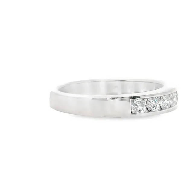 14K White Gold Diamond Band Image 2 P.J. Rossi Jewelers Lauderdale-By-The-Sea, FL