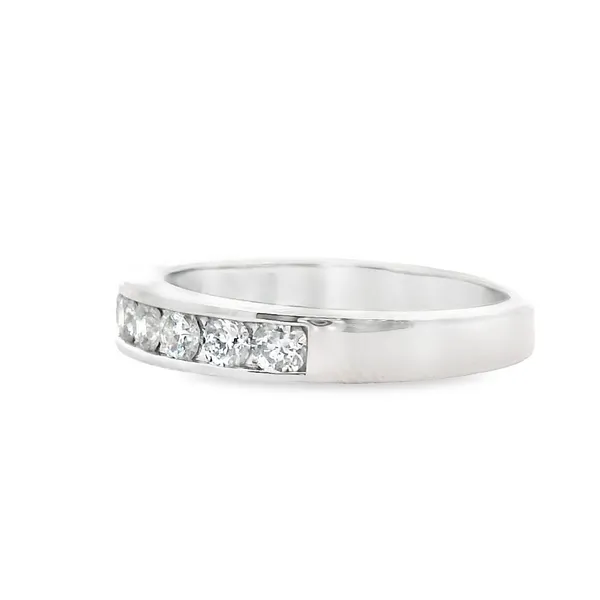 14K White Gold Diamond Band Image 3 P.J. Rossi Jewelers Lauderdale-By-The-Sea, FL