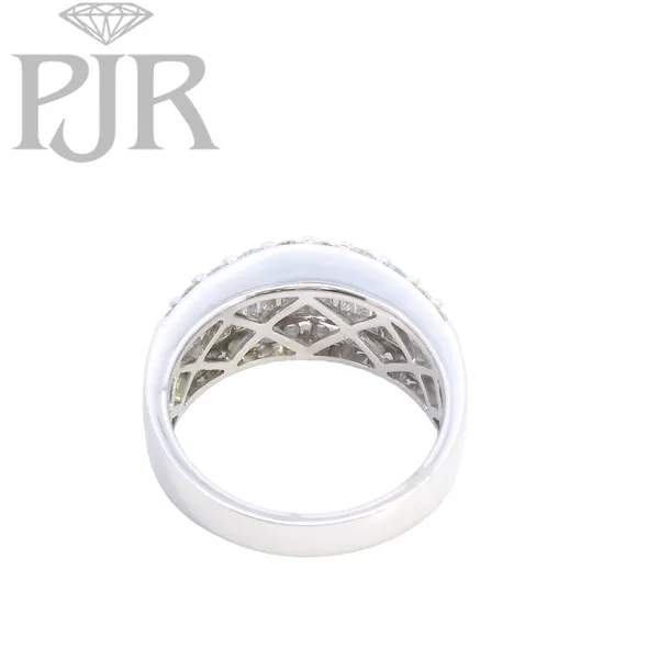 14K White Gold Diamond Band Image 3 P.J. Rossi Jewelers Lauderdale-By-The-Sea, FL
