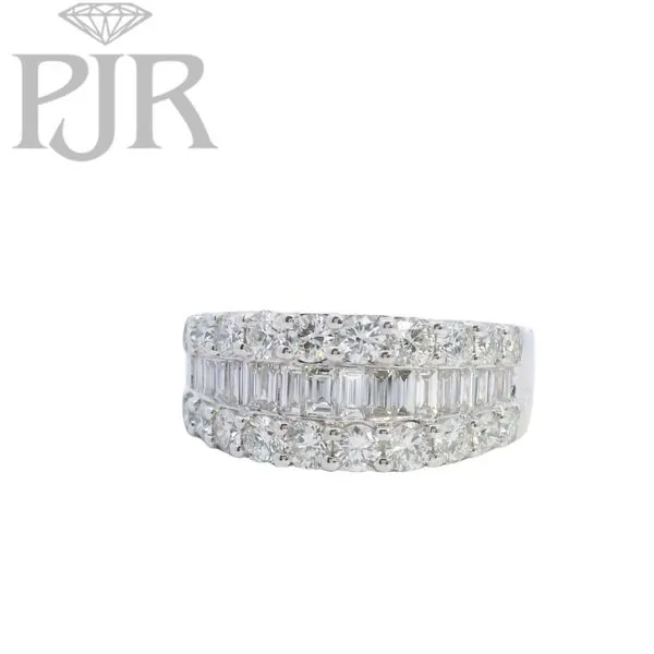 14K White Gold Diamond Band P.J. Rossi Jewelers Lauderdale-By-The-Sea, FL