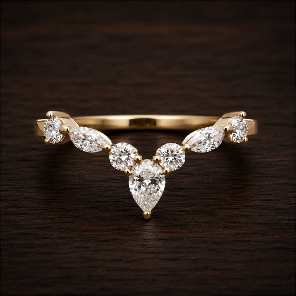 14K Yellow Gold Diamond Shadow Ring Image 2 P.J. Rossi Jewelers Lauderdale-By-The-Sea, FL