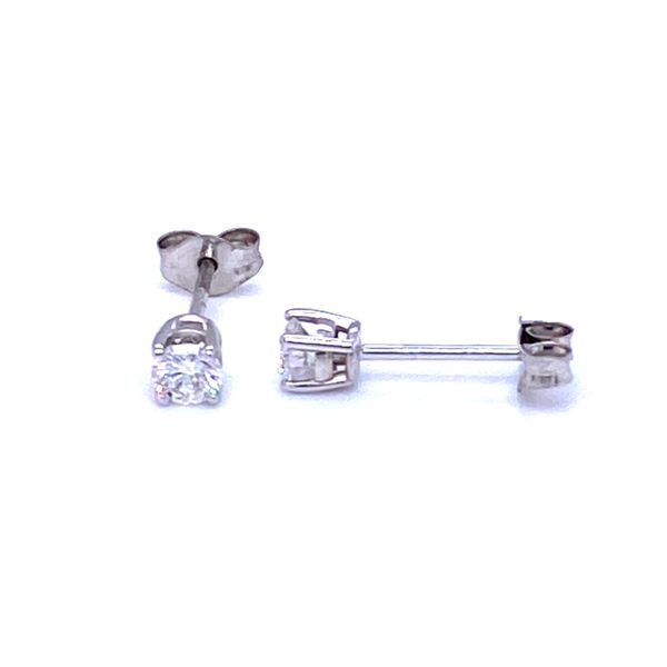 Diamond Stud Earrings Image 2 P.J. Rossi Jewelers Lauderdale-By-The-Sea, FL