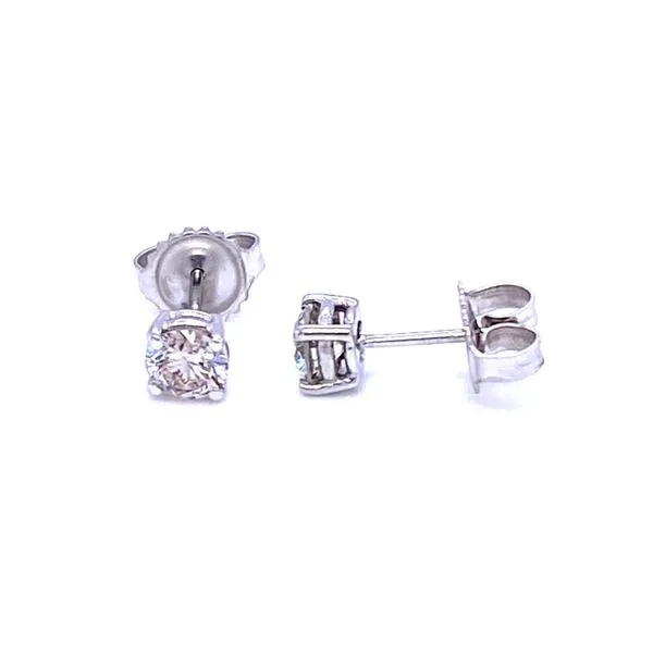 Diamond Stud Earrings Image 2 P.J. Rossi Jewelers Lauderdale-By-The-Sea, FL