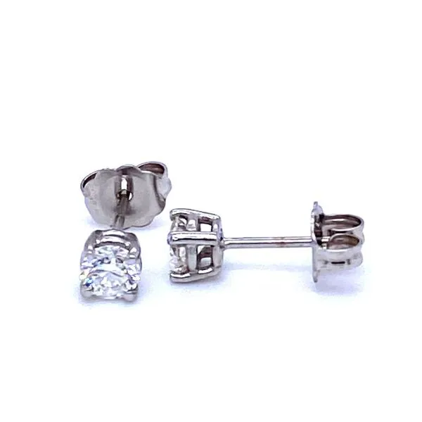 Diamond Stud Earrings Image 2 P.J. Rossi Jewelers Lauderdale-By-The-Sea, FL