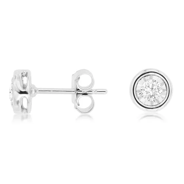 Diamond Stud Earrings Image 2 P.J. Rossi Jewelers Lauderdale-By-The-Sea, FL