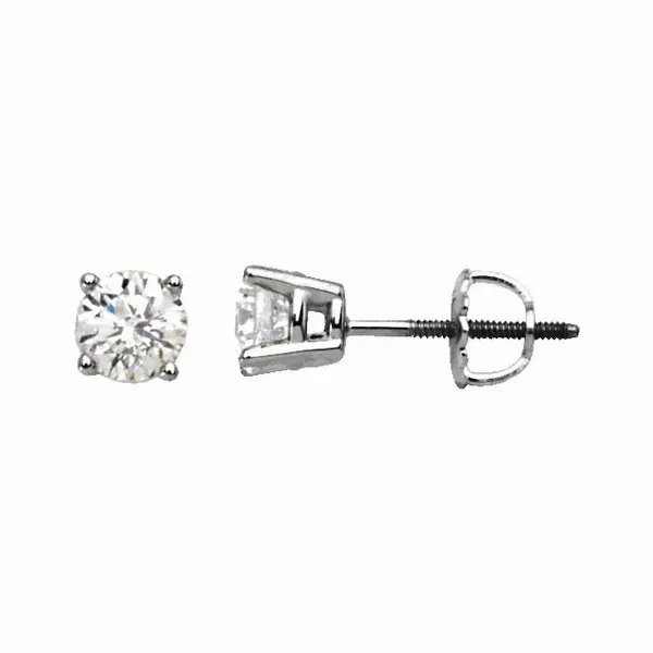 Diamond Stud Earrings Image 2 P.J. Rossi Jewelers Lauderdale-By-The-Sea, FL